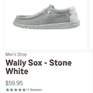 Hey Dude Wally Sox in Stone White